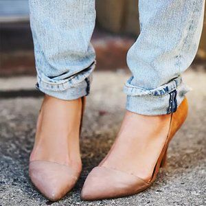 Free People x Jeffrey Campbell Meridian Blush Heel Pump